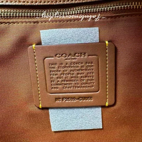 Coach Legacy Tote Bag Shoulder Bag In Leather/Brass/Maple Brown CU056 NWT - Picture 10 of 10